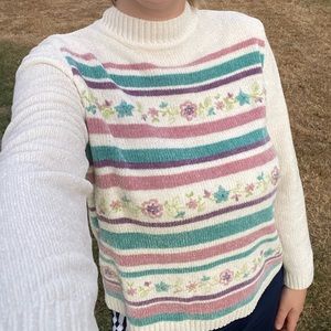 Sweet Floral Sweater
